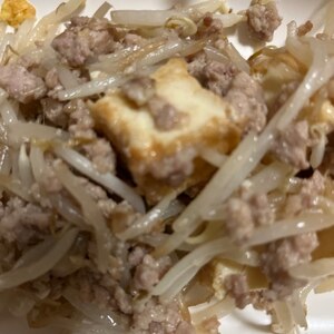 厚揚げと豚ひき肉の塩麹炒め～節約レシピ～